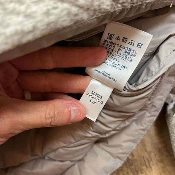 Lands' End Packable Down Puffer Jacket Heathered Brown Mock Neck Women's S - Picture 5 of 11